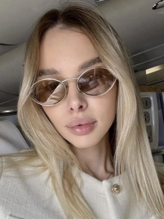 Miu Miu Women Sunglasses LOGO Pale Gold Yellow Oval MU52YS ZVN10R NEW AUTHENTIC main image 9